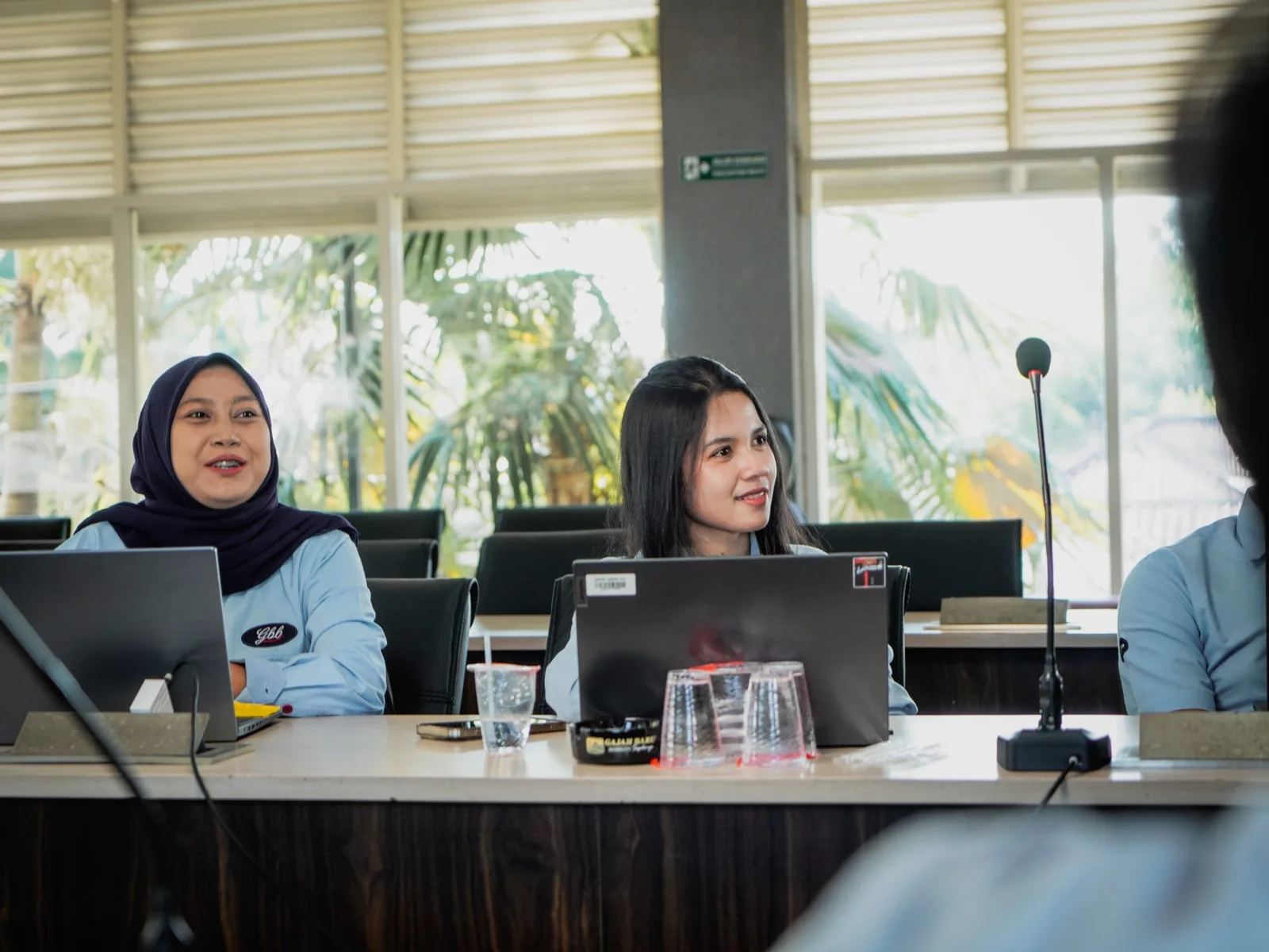 Team collaborating in an office
