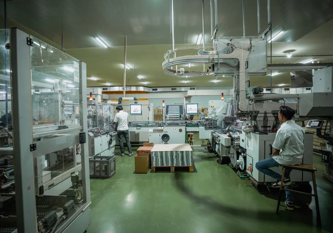 Manufacturing floor with modern equipment