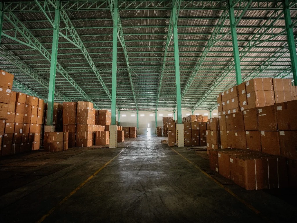 Tobacco sacks stored in the warehouse